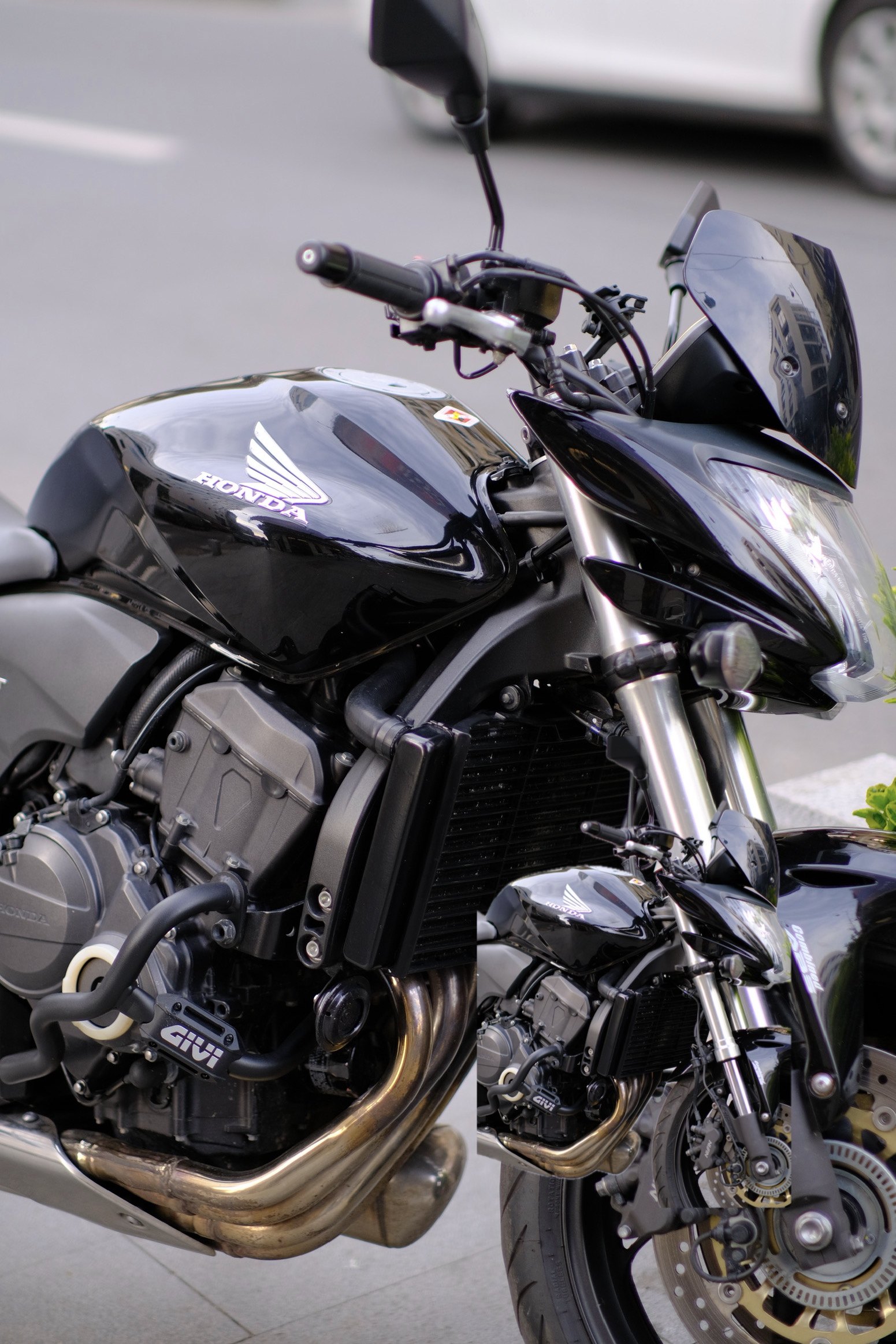 Motorcycle close-up